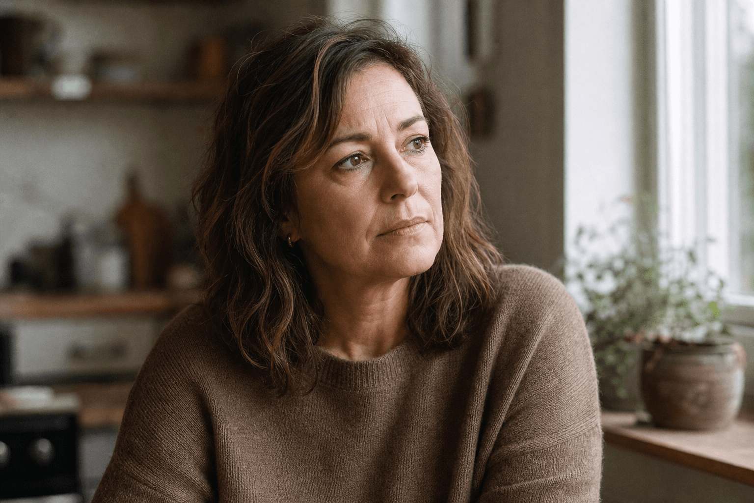 Woman thinking about her partner’s health