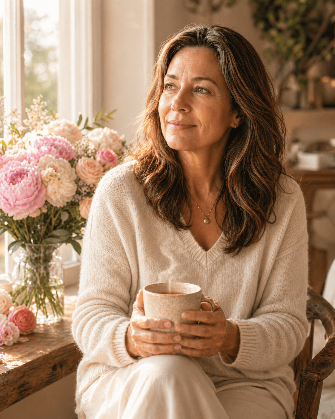 Mother holding her baby